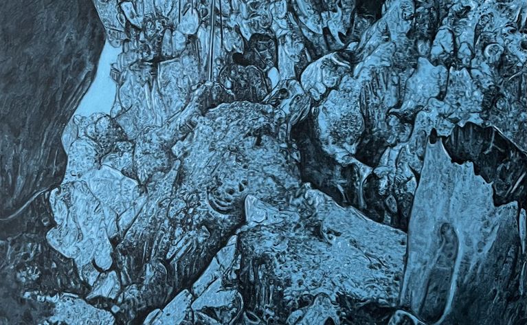 5) Marianne Lang  Timevault, Bleistift auf Polyester Matte , 60x50cm, 2024