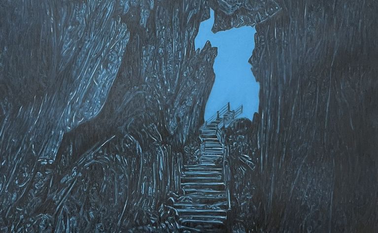 2) Marianne Lang  Timevault, Bleistift auf Polyester Matte , 60x50cm, 2024.jpeg