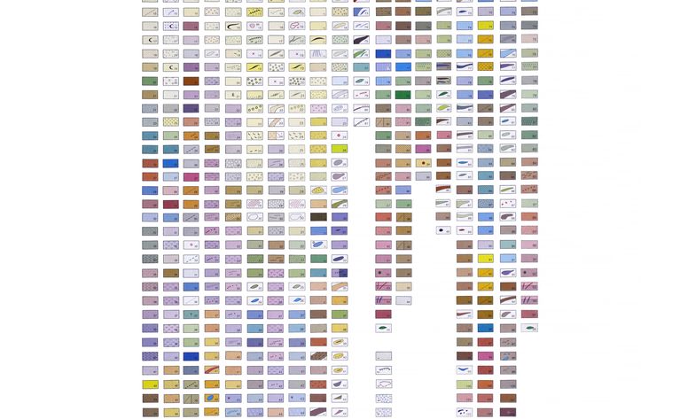 Dvorak_GeoLog_2022_Collage_auf_Museumskarton_120x90_cm_gerahmt_mit_Museumsglas_Detail